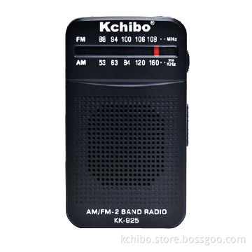 FM/AM 2-band pocket radio with high-quality reception
